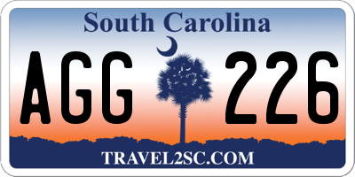 SC license plate AGG226