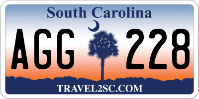 SC license plate AGG228
