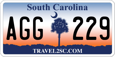 SC license plate AGG229