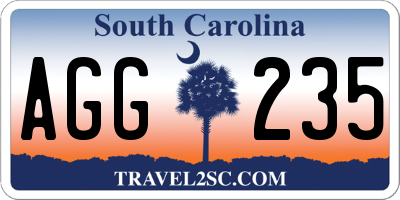 SC license plate AGG235