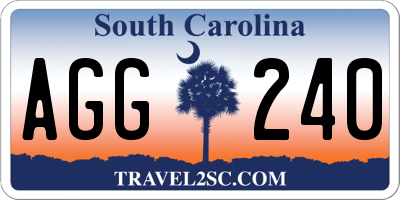 SC license plate AGG240