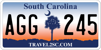 SC license plate AGG245