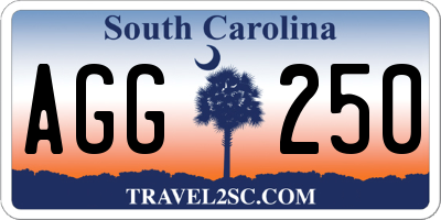 SC license plate AGG250