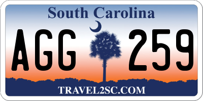 SC license plate AGG259