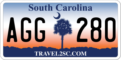 SC license plate AGG280