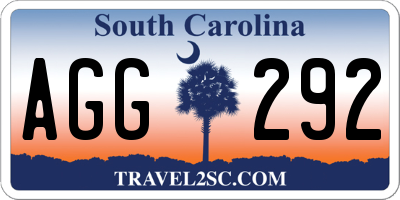 SC license plate AGG292