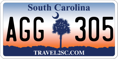 SC license plate AGG305
