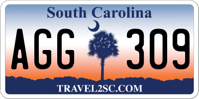 SC license plate AGG309