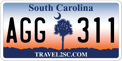 SC license plate AGG311