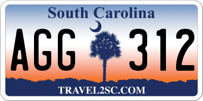 SC license plate AGG312