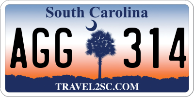 SC license plate AGG314