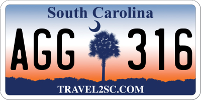 SC license plate AGG316
