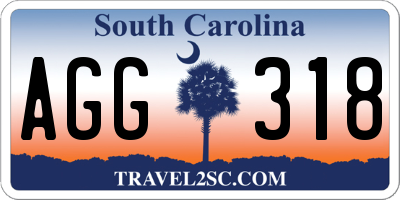 SC license plate AGG318