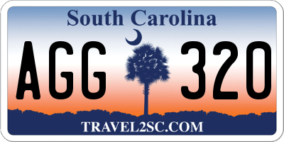 SC license plate AGG320