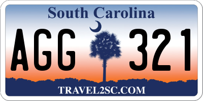 SC license plate AGG321