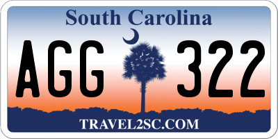 SC license plate AGG322