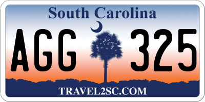 SC license plate AGG325