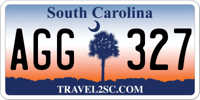 SC license plate AGG327