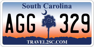 SC license plate AGG329