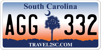 SC license plate AGG332