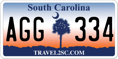 SC license plate AGG334