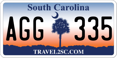 SC license plate AGG335