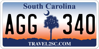 SC license plate AGG340