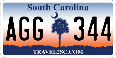 SC license plate AGG344