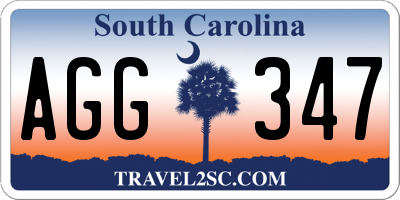 SC license plate AGG347