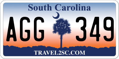 SC license plate AGG349