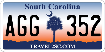SC license plate AGG352