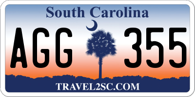 SC license plate AGG355