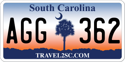 SC license plate AGG362