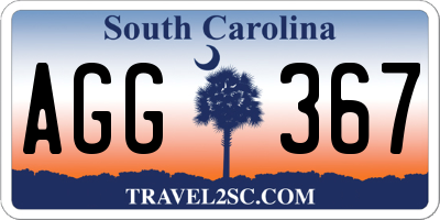 SC license plate AGG367