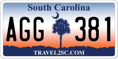 SC license plate AGG381