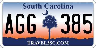 SC license plate AGG385