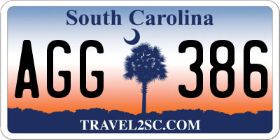 SC license plate AGG386