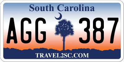 SC license plate AGG387