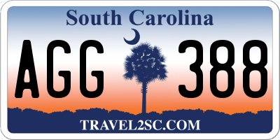 SC license plate AGG388