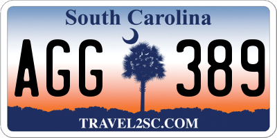 SC license plate AGG389