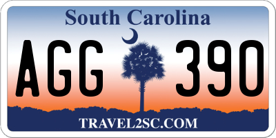 SC license plate AGG390