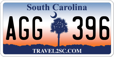SC license plate AGG396