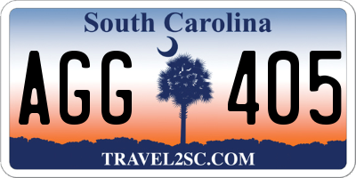 SC license plate AGG405