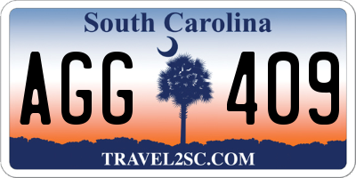 SC license plate AGG409