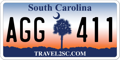 SC license plate AGG411
