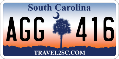 SC license plate AGG416
