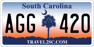 SC license plate AGG420