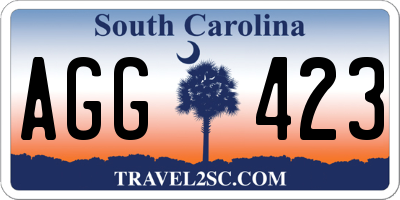 SC license plate AGG423