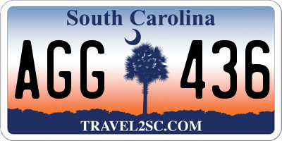 SC license plate AGG436