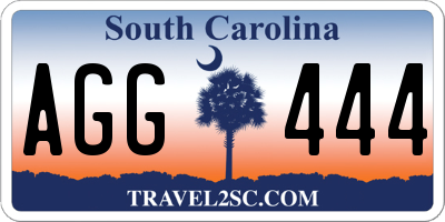 SC license plate AGG444